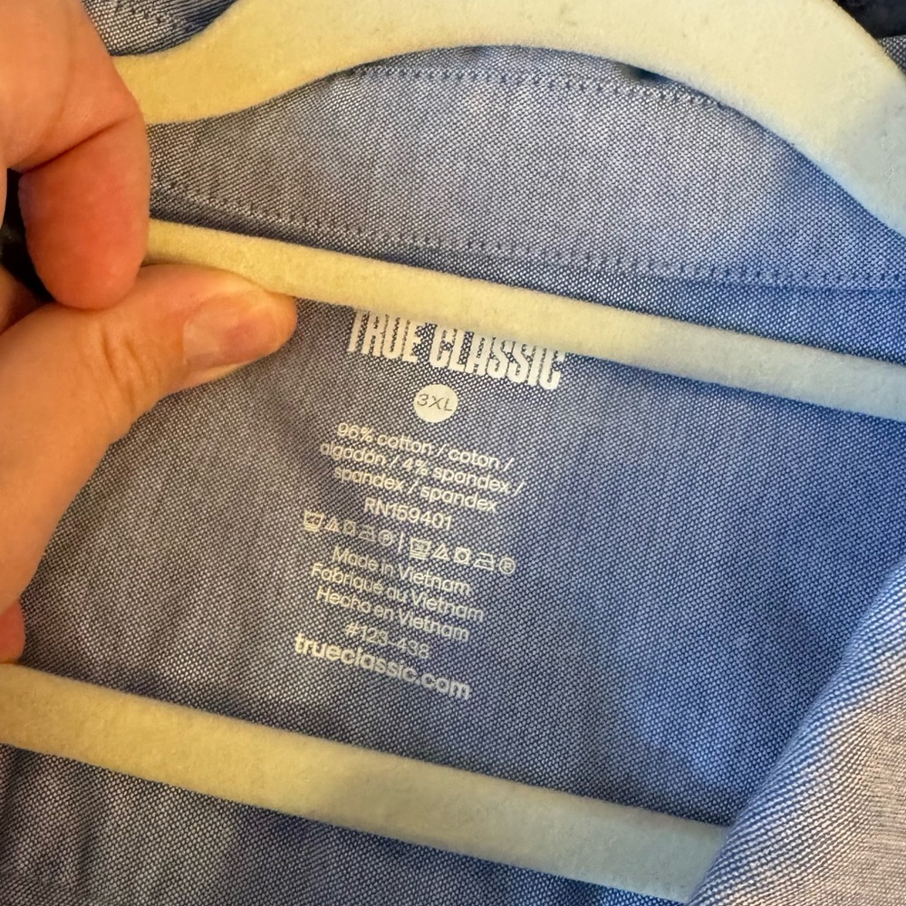 Classic Blue Men's Casual Shirt - Picture 3 of 4